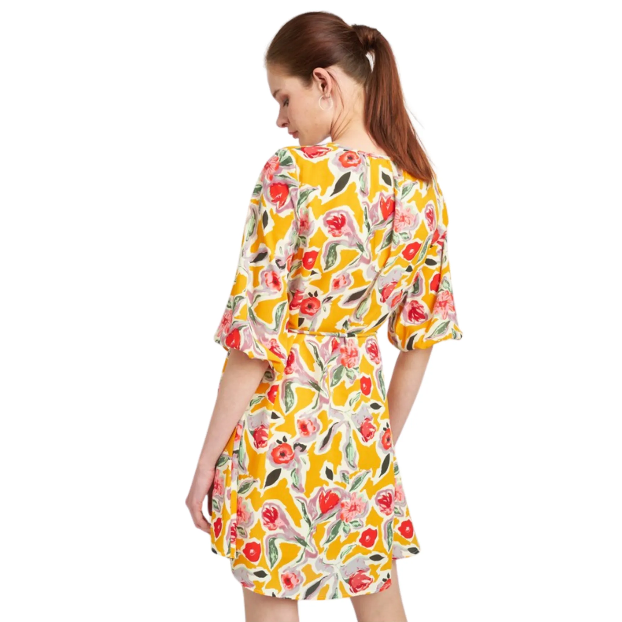 V-Neck Babydoll Dress