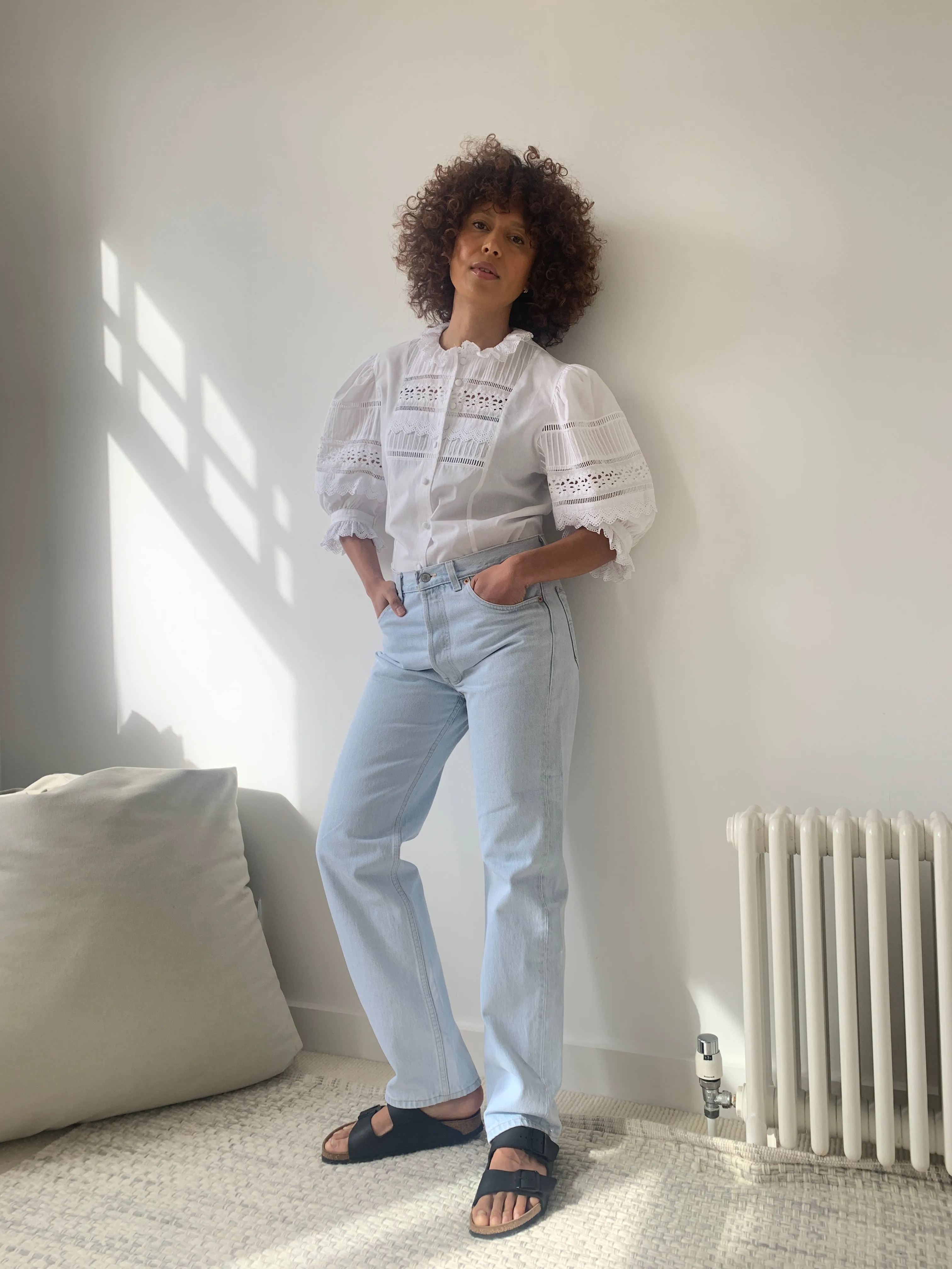 Vintage 501s bleached wash jeans W32