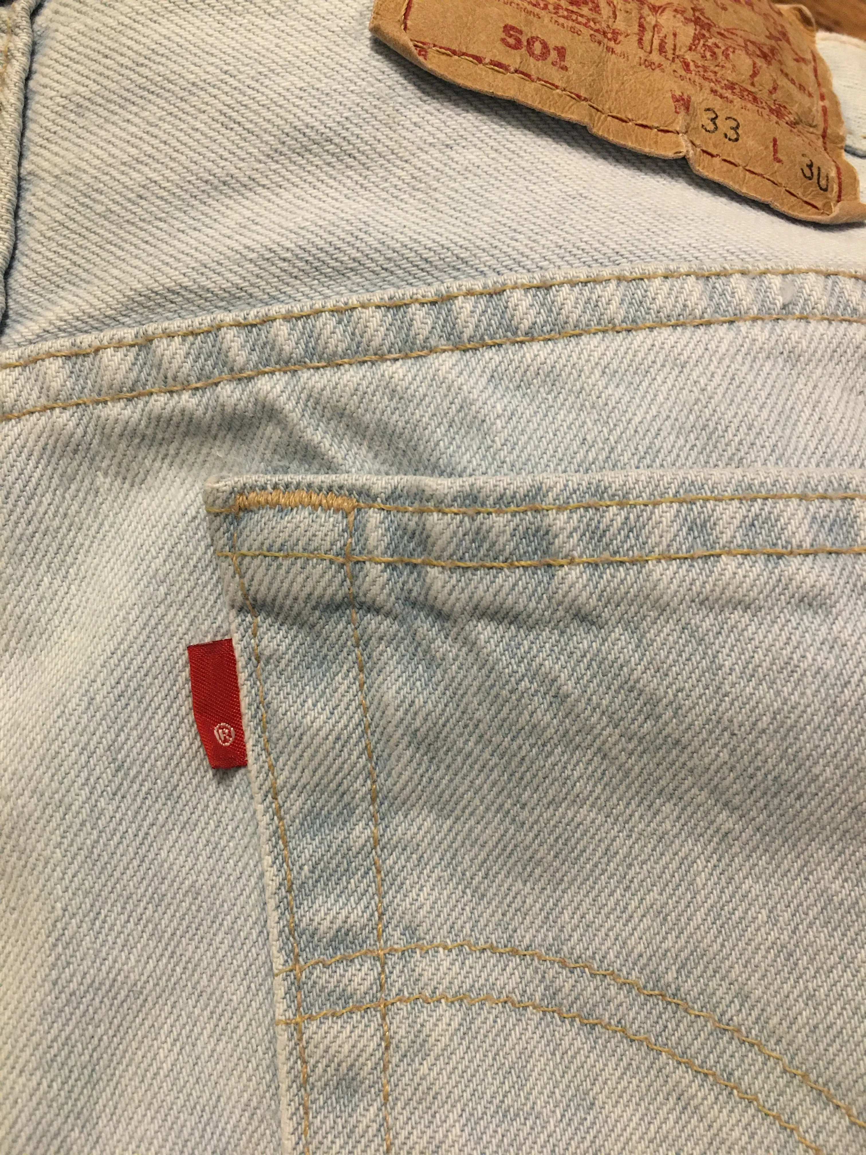 Vintage 501s bleached wash jeans W32