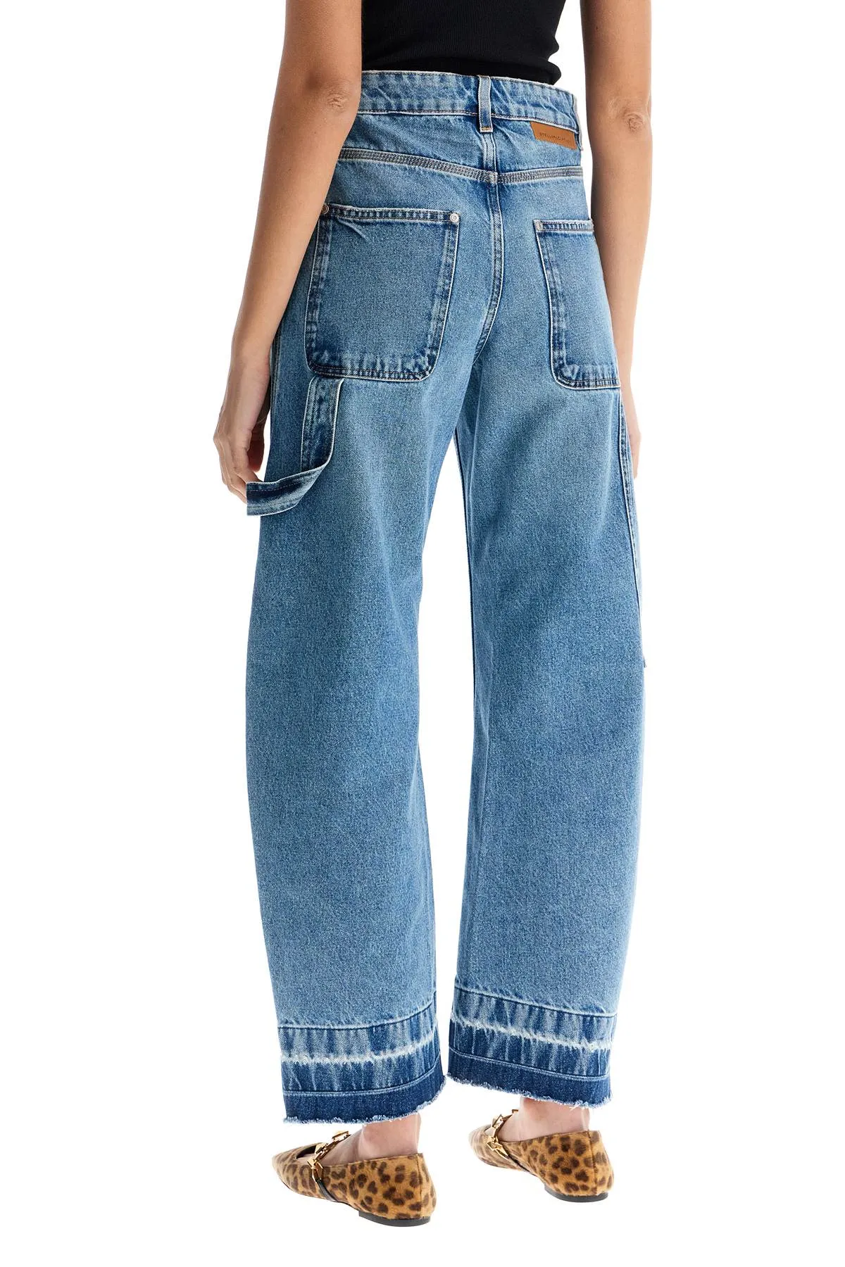 Vintage Effect Barrel Denim Jeans