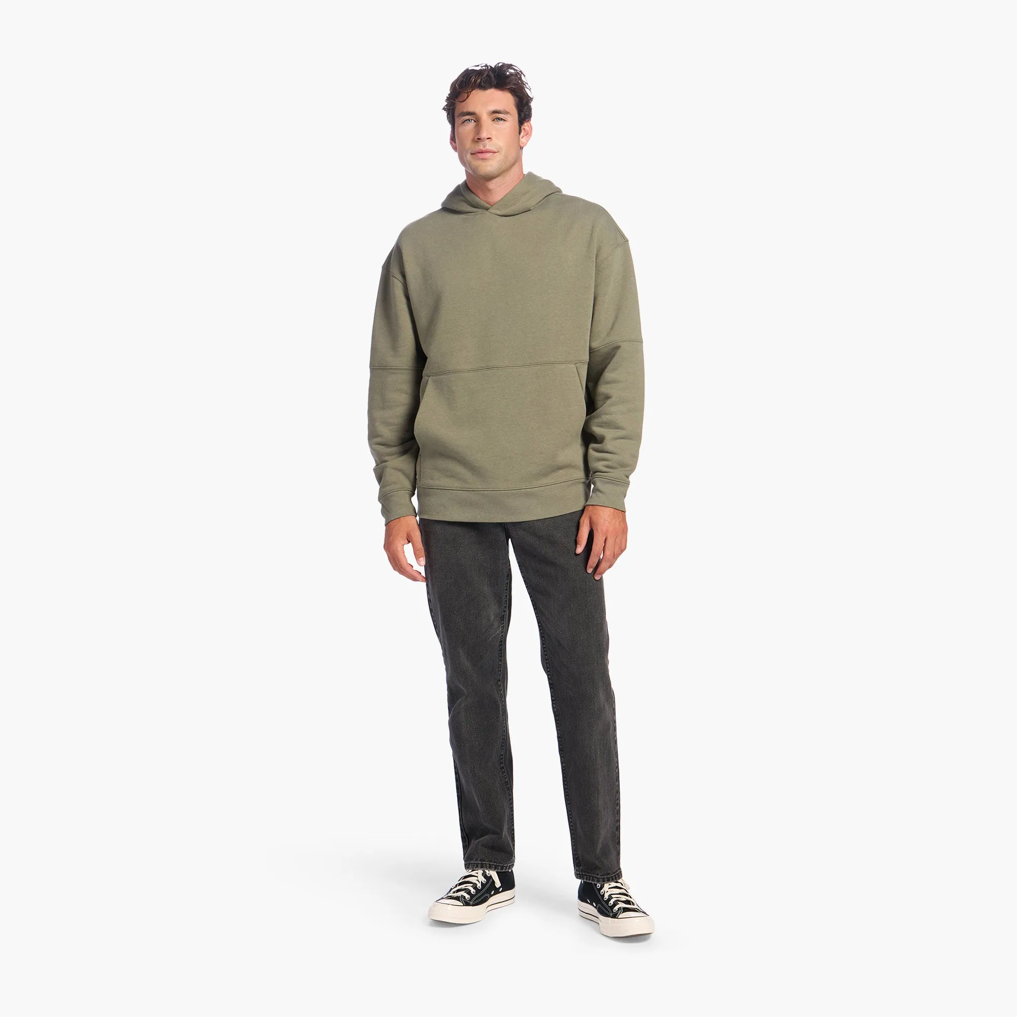 Vintage Fleece Men's Hoodie | Olive