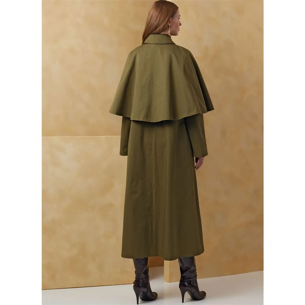 Vogue Pattern V2074 Misses' Cape Coat in Two Lengths