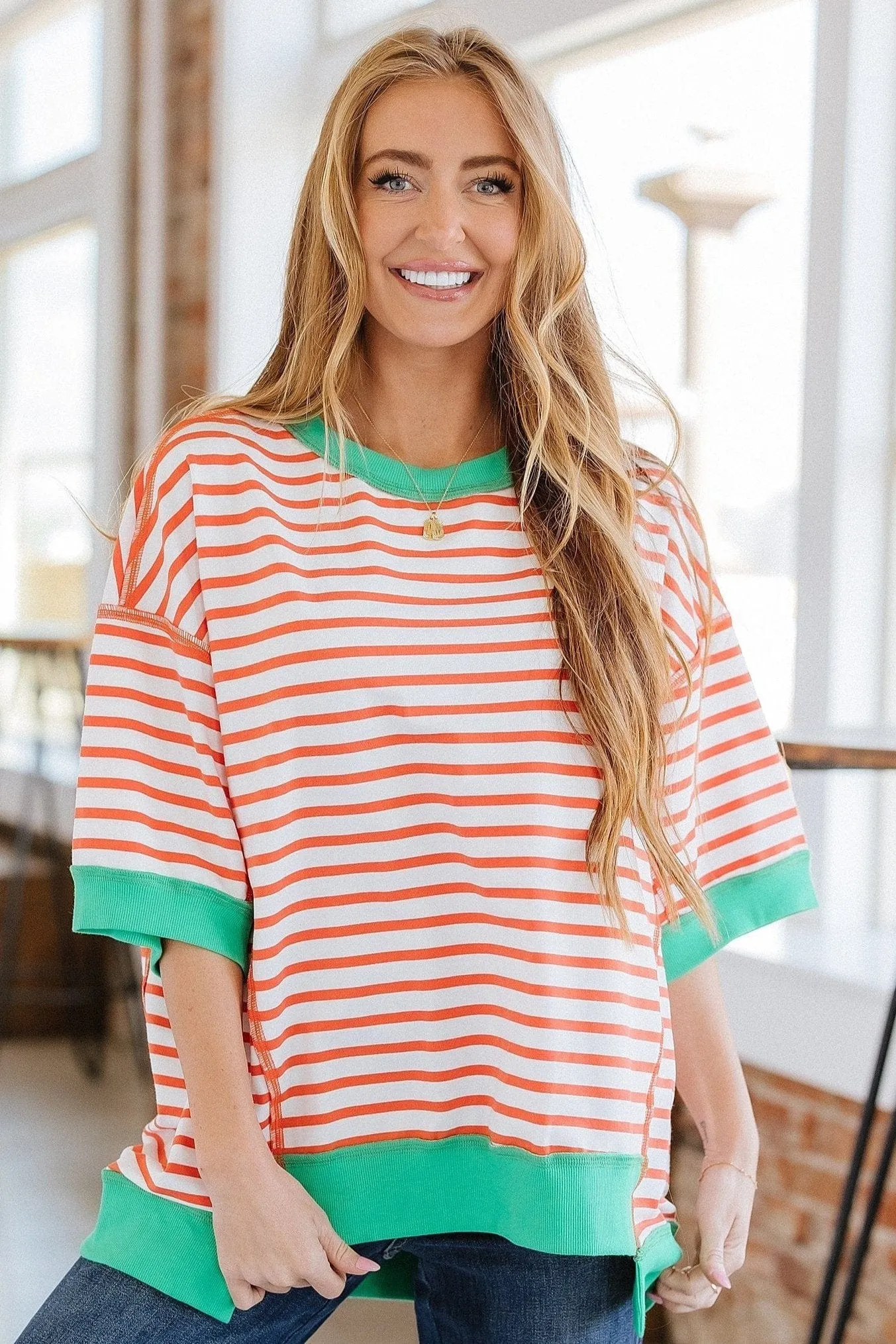 Wanda Colorblock Striped Tunic
