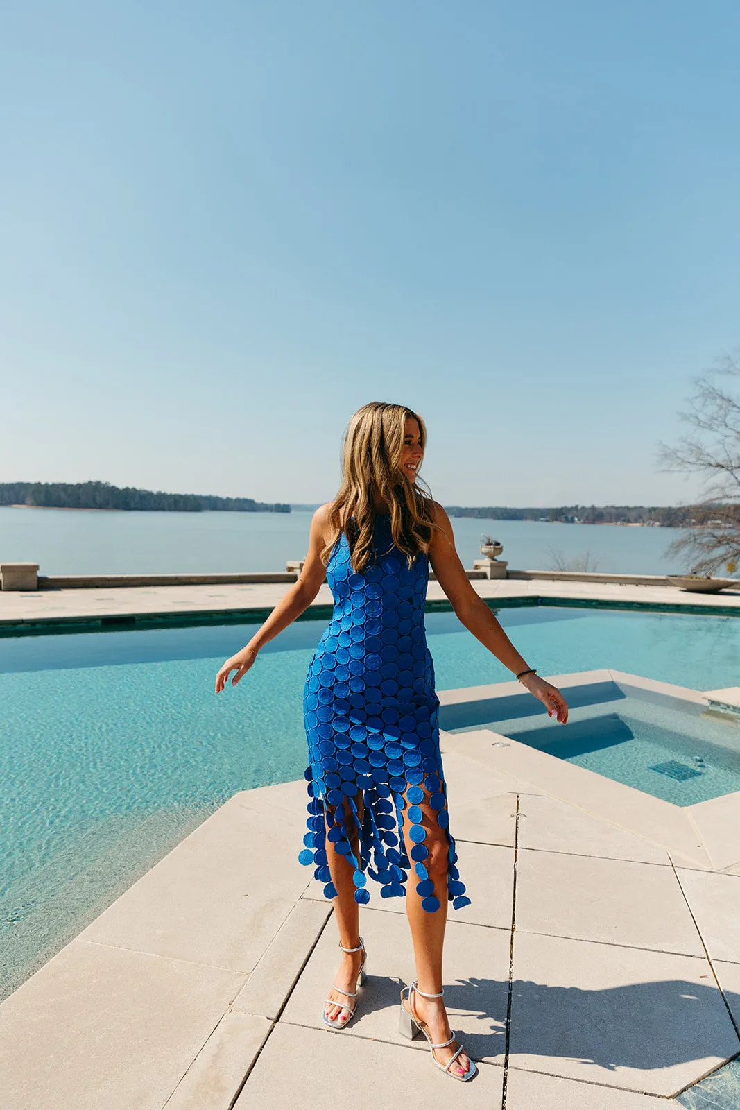 Wanna Have Fun Midi Dress - Blue