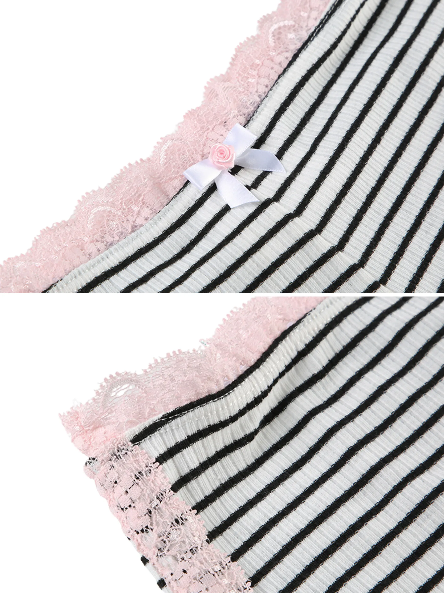 Wilder Striped Vest Lace Shorts