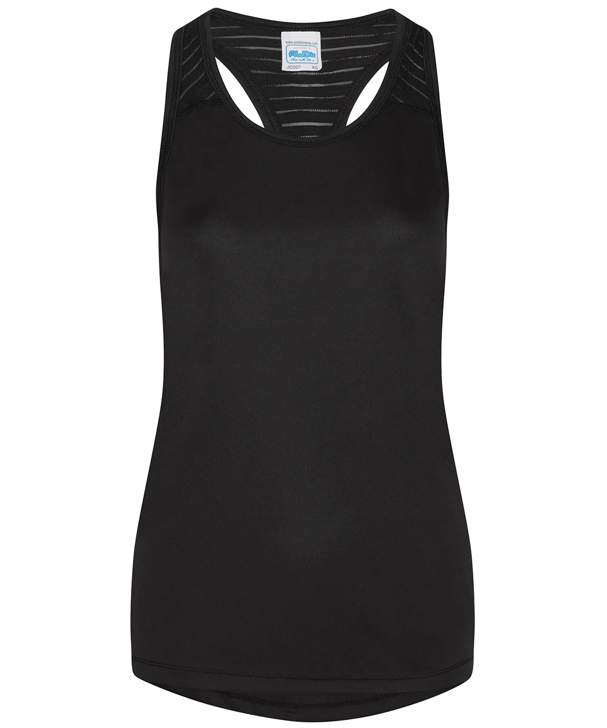 Womens cool smooth workout vest | Jet Black/Black