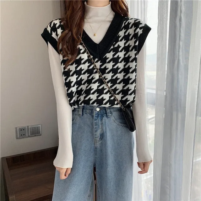 You - Dark Academia Vintage V-neck Knitted Vest