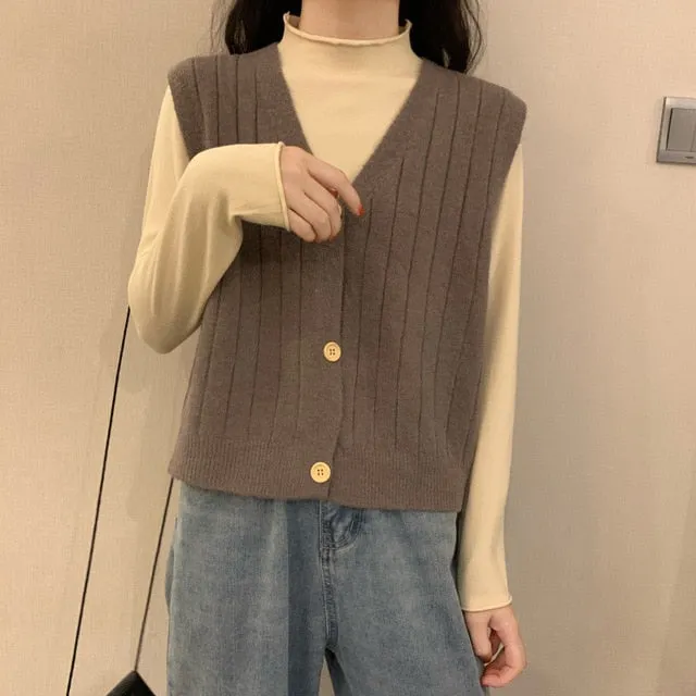 You - Dark Academia Vintage V-neck Knitted Vest