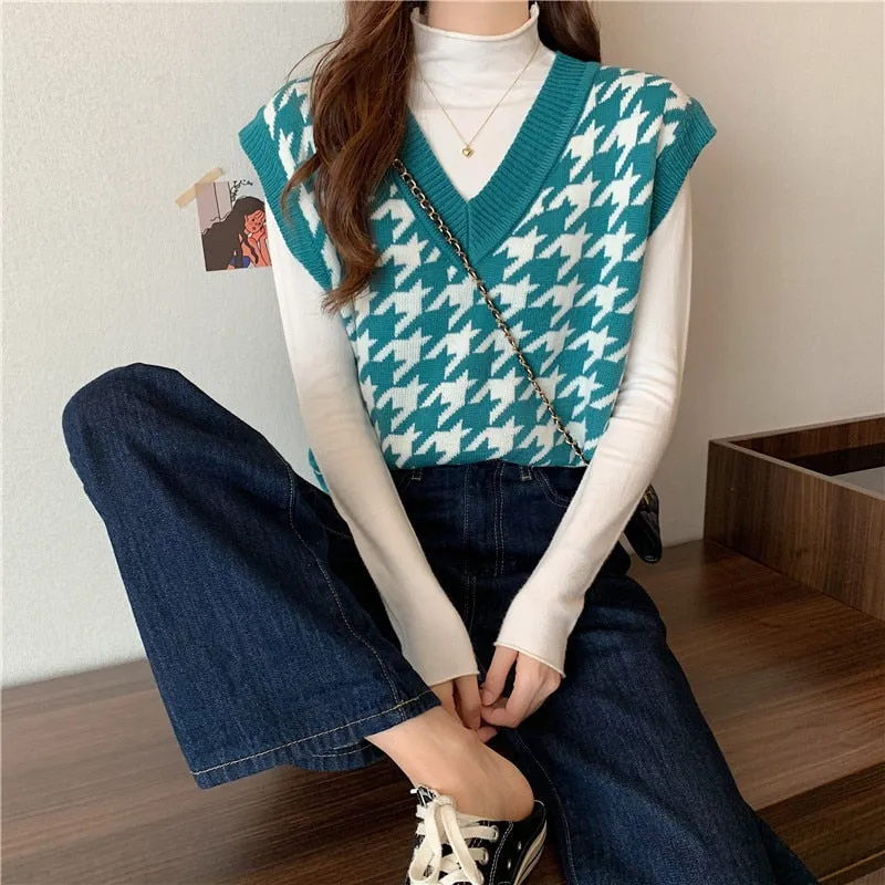 You - Dark Academia Vintage V-neck Knitted Vest